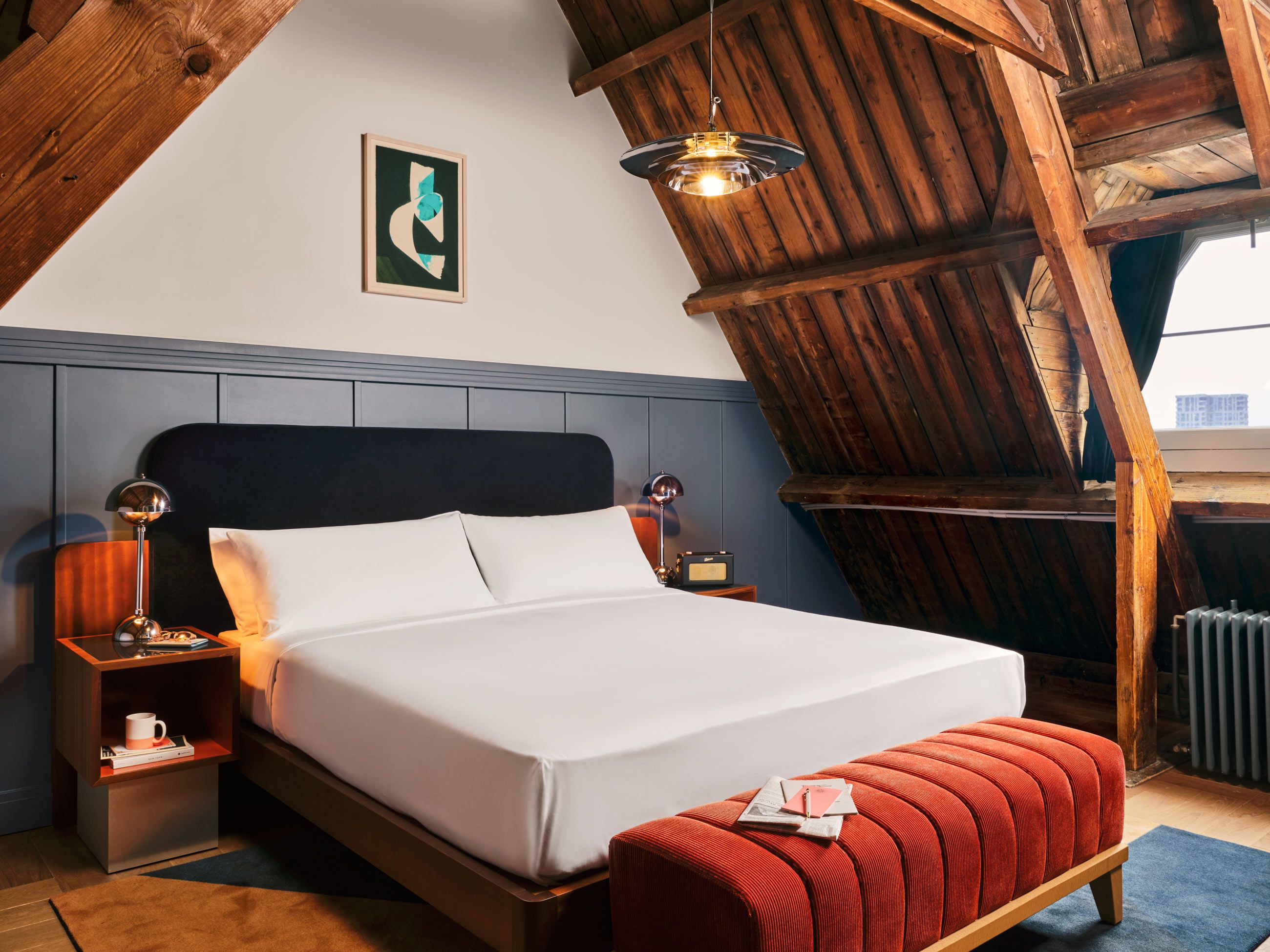 bedroom at The Hoxton