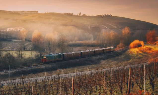 train in italy's piedmon region
