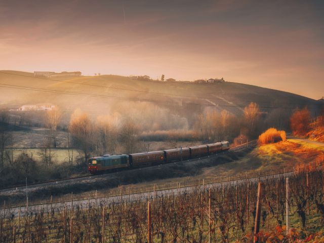 train in italy's piedmon region
