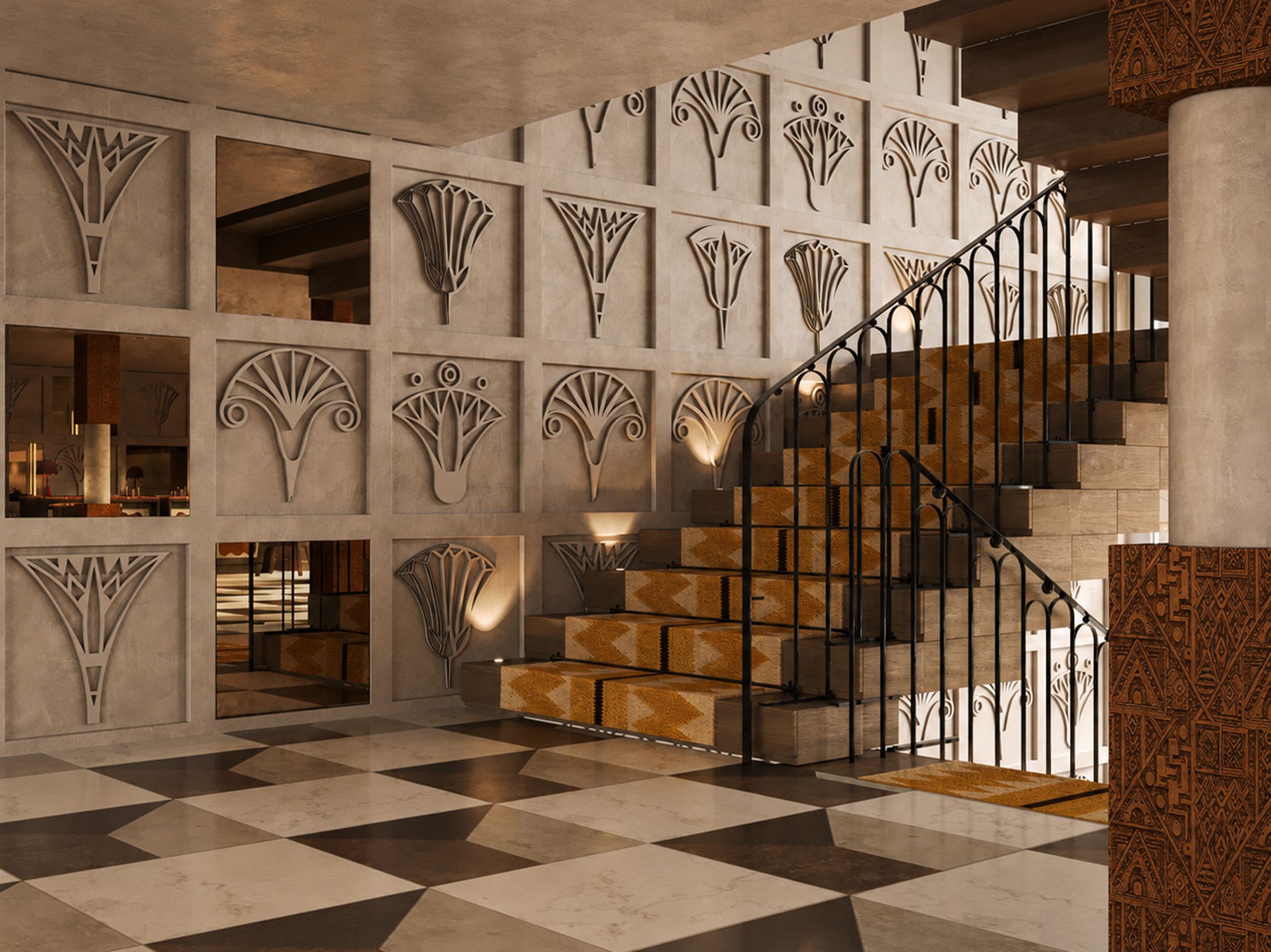 AmaWaterways cruise ship AmaNubia lobby