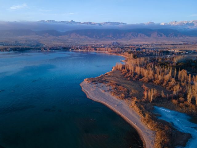 Issyk-Kul lake Kyrgyzstan on wendy wu tour