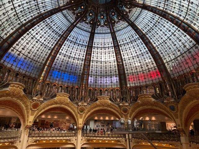 Galeries Lafayette Paris Haussmann Art Nouveau glass dome