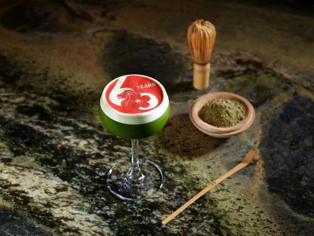 Matcha Sling at Long Bar, Singapore