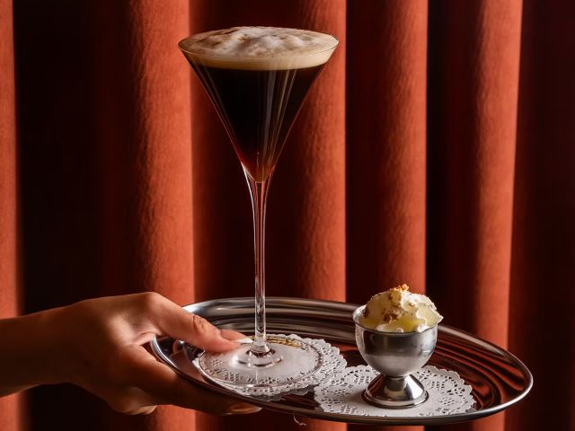 an espresso martini at The Singapore Martini Club