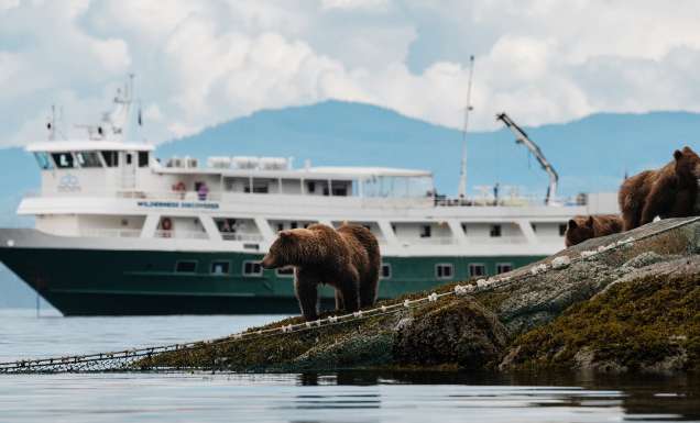 Uncruise ship in Glacier Bay National Park, Alaska