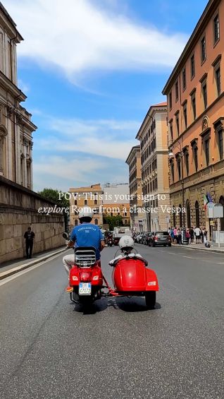 POV: This is your sign to explore Rome from a classic Vespa