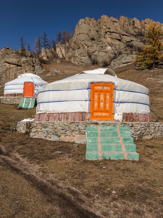 traditional ger tents in Mongolia