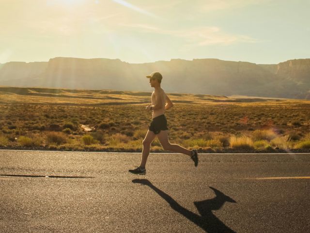 running at sunrise