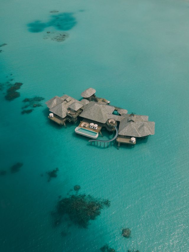 Soneva Secret, Maldives from above