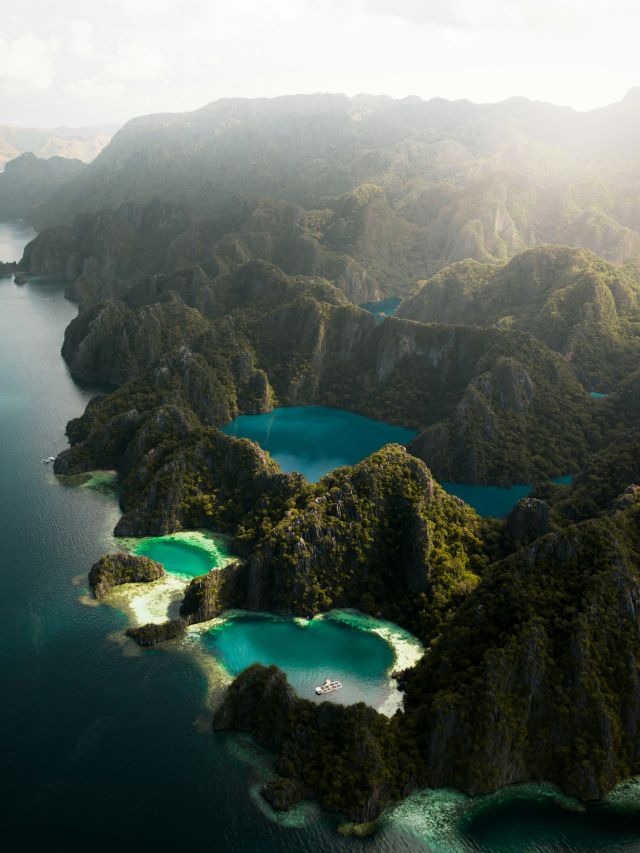 Palawan islands from above