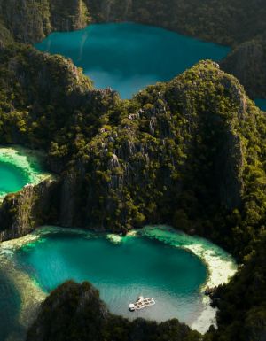 Palawan islands from above