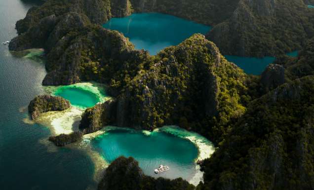 Palawan islands from above