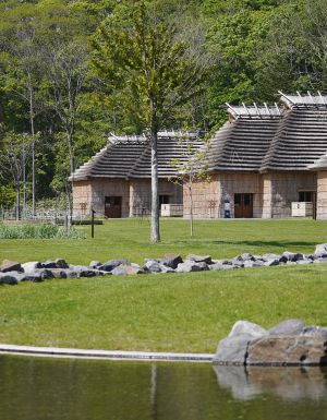 traditional Ainu village at Upopoy japan