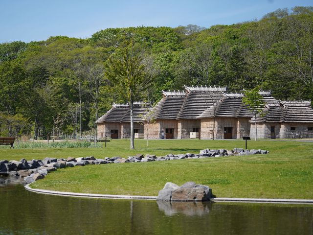traditional Ainu village at Upopoy japan