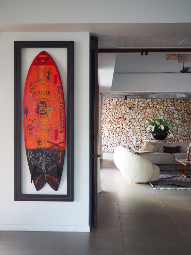 Surfboard at Six Senses Fiji