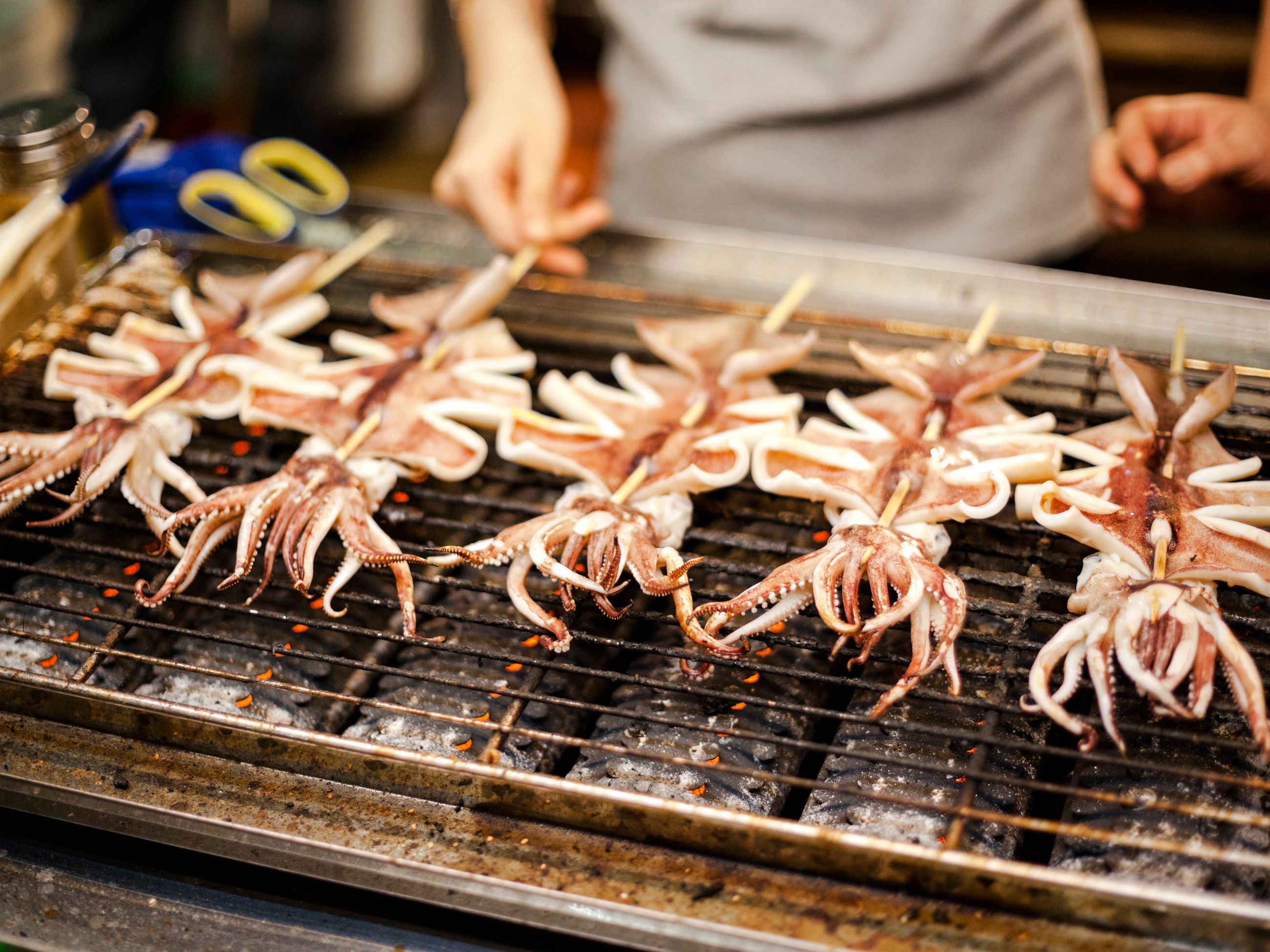 Grilled squid in Taiwan
