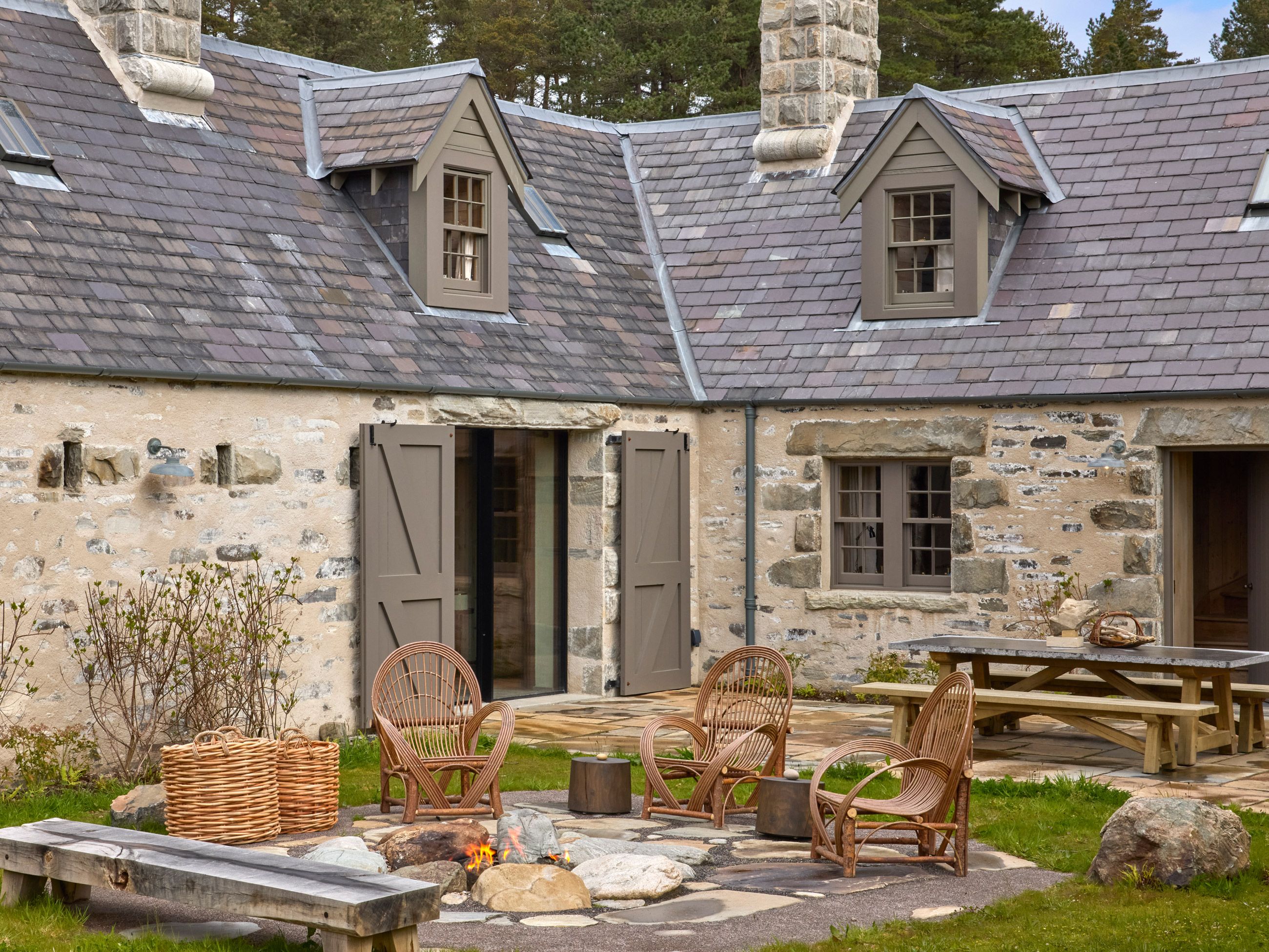 The Keeper’s Cottage outdoor firepit, Hope Scotland