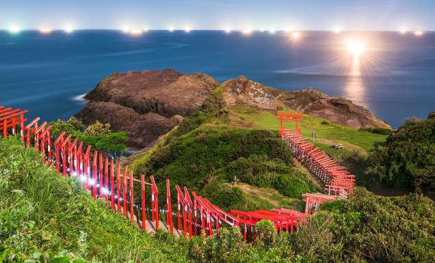 Motonosumi-inari shrine in Yamaguchi prefecture in Japan Chugoku region