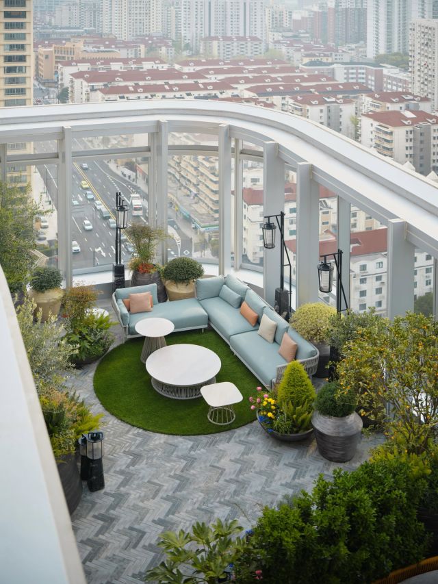 Andaz Shanghai ITC rooftop garden terrace