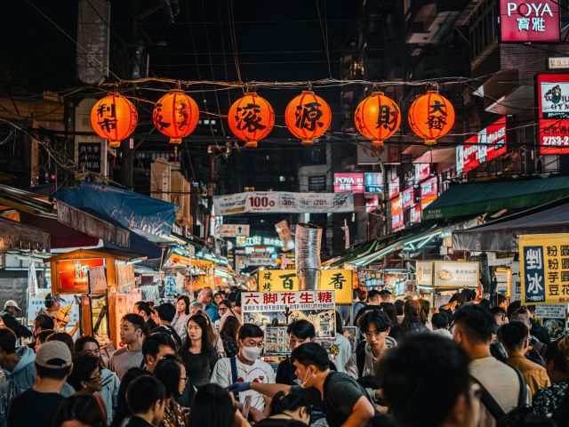 A night market in Taipei