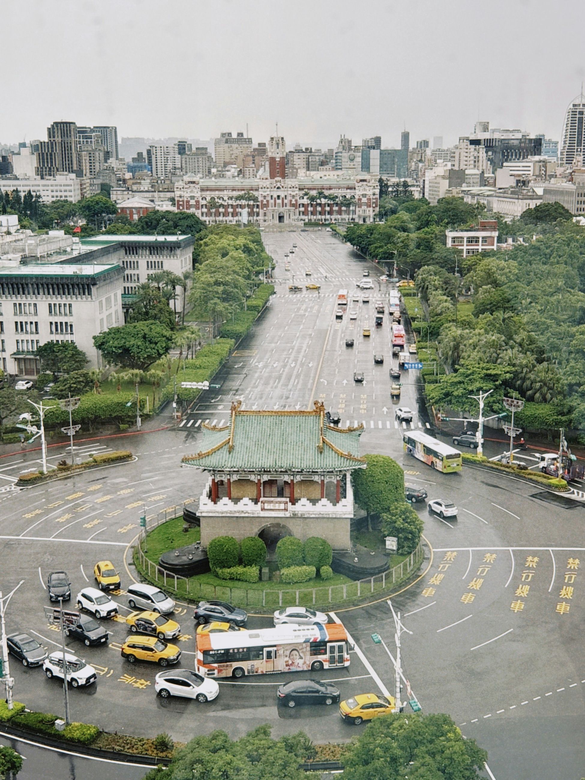 The Zhongzheng District of Taipei from above.
