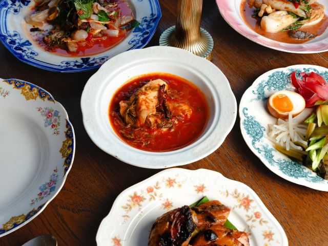 Thai dishes at Aksorn, Bangkok