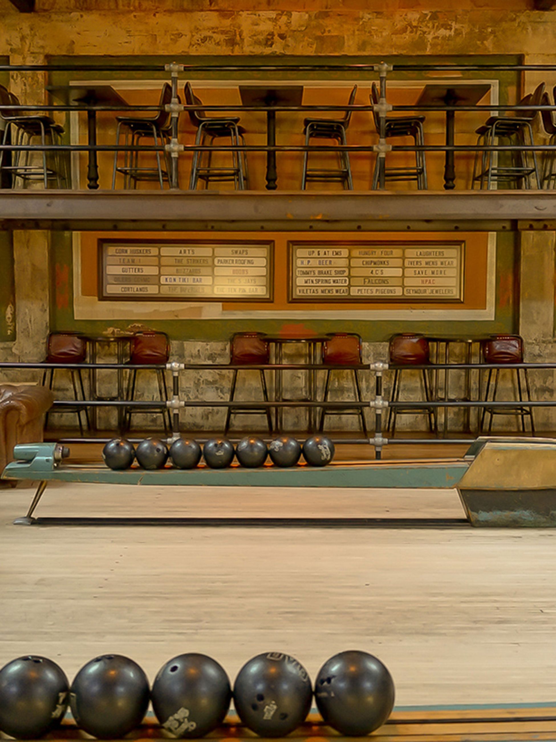 bowling alley at Highland Park