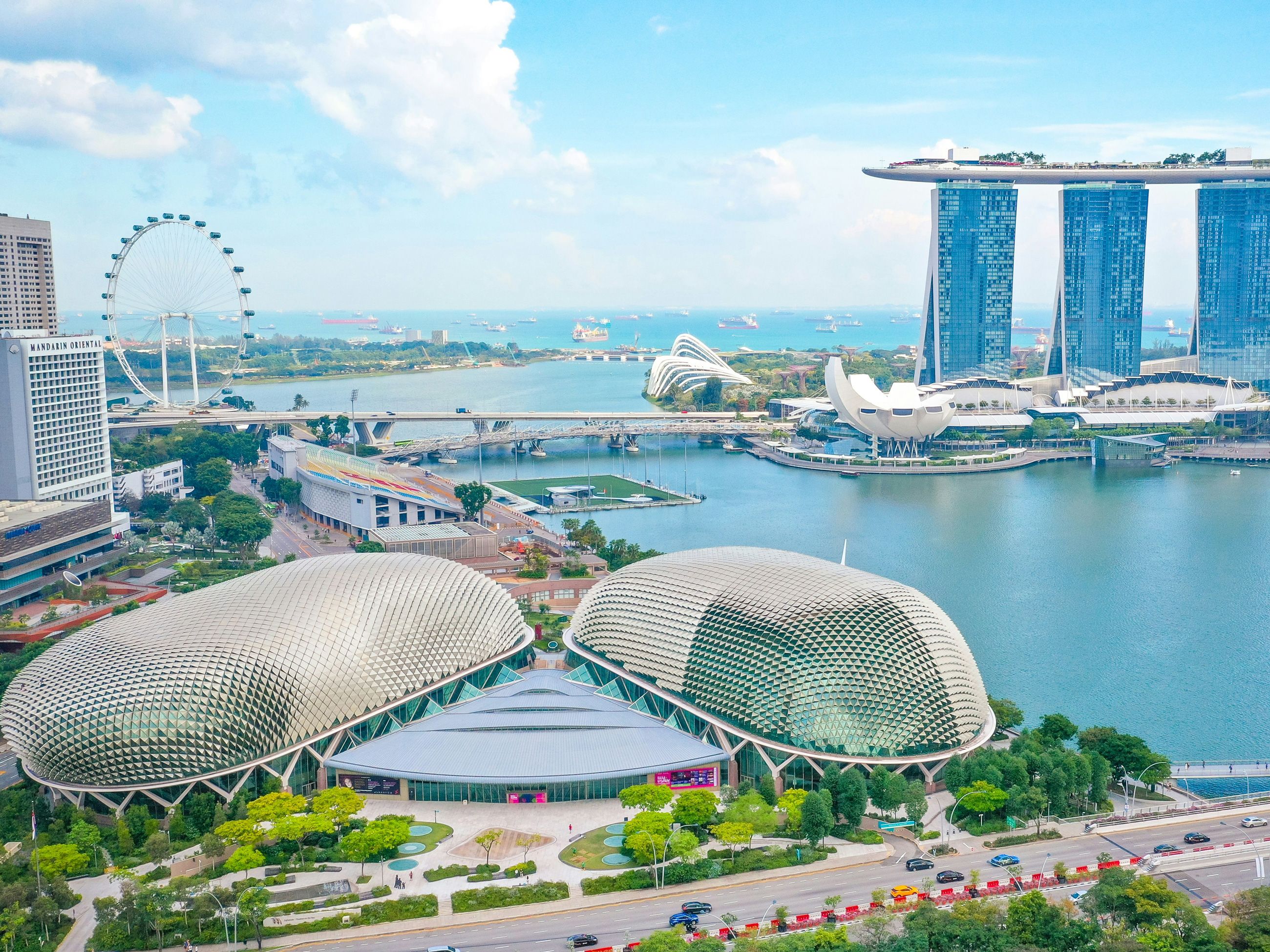 Esplanade – Theatres on the Bay from above