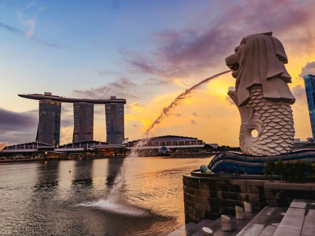 Merlion statue, Singapore