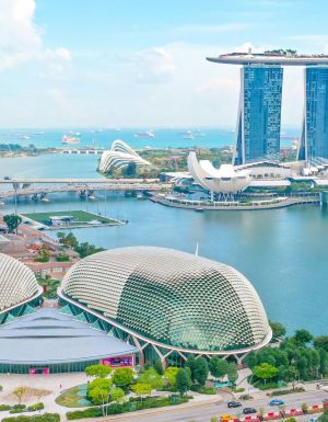 Esplanade – Theatres on the Bay from above