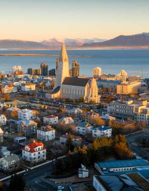 aerial view of Reykjavik buildings during daytime