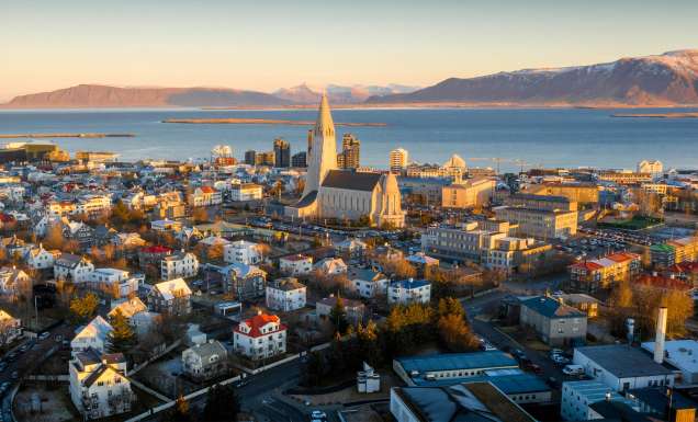 aerial view of Reykjavik buildings during daytime