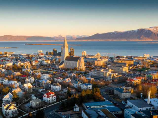 aerial view of Reykjavik buildings during daytime