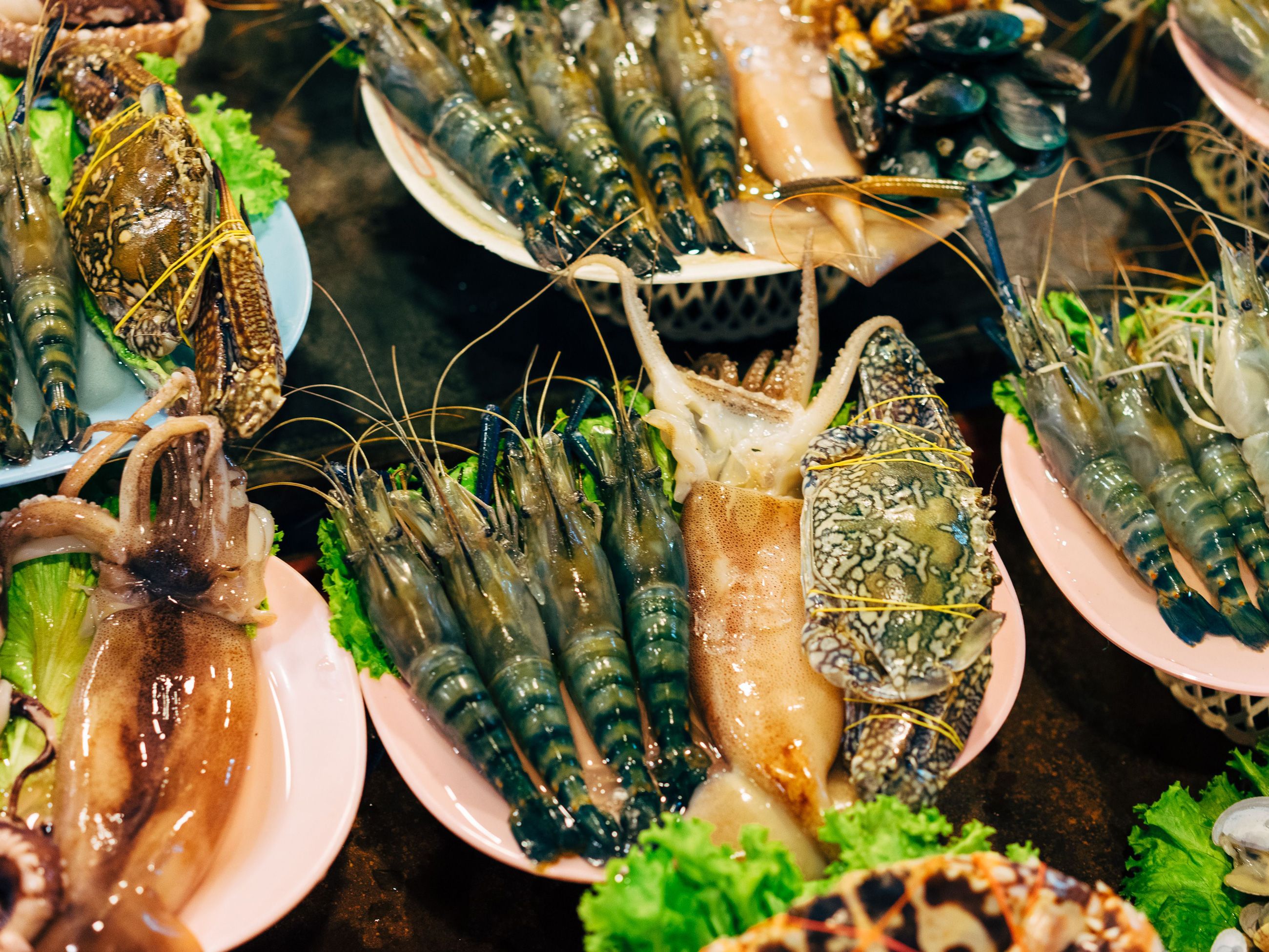 fresh seafood in Halong Bay, Vietnam