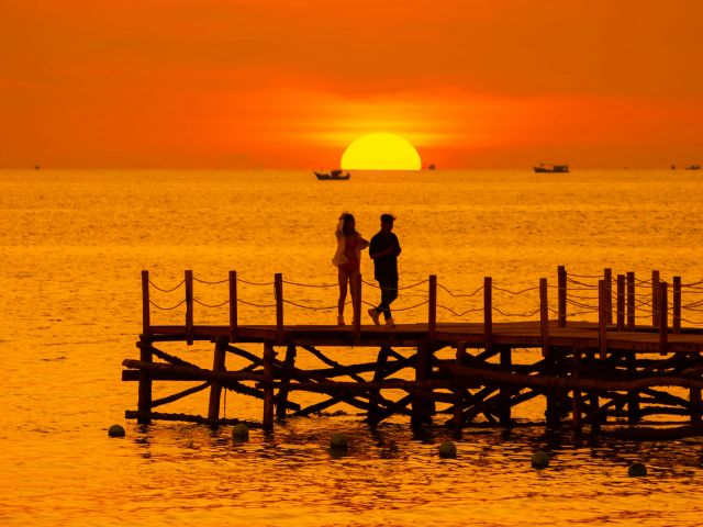 a magical sunset on Phu Quoc Island, Vietnam